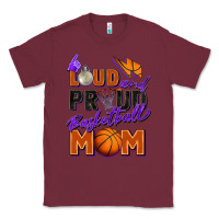 Burgundy loud and proud basketball mom Classic Tee - Zillion Design Studio