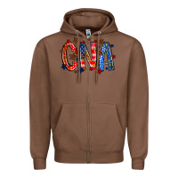 Chestnut cna america Zipper Hoodie - RacoonDesign