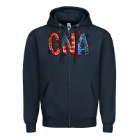 Navy cna america Zipper Hoodie - RacoonDesign
