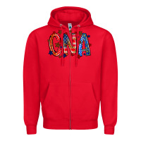 Red cna america Zipper Hoodie - RacoonDesign