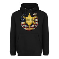 Black sheriff american flag Heavyweight Hoodie - JahusDesignShop
