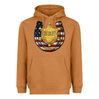 Sheriff American Flag Heavyweight Hoodie | Teevron