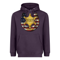 Plum sheriff american flag Heavyweight Hoodie - JahusDesignShop