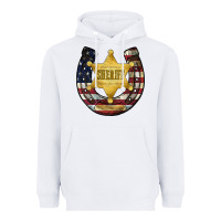 White sheriff american flag Heavyweight Hoodie - JahusDesignShop