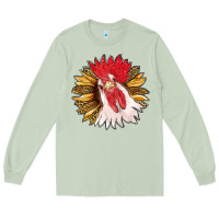 Matcha sunflower with rooster Long Sleeve Tee - RanaPortraitStore