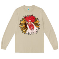 Mushroom sunflower with rooster Long Sleeve Tee - RanaPortraitStore