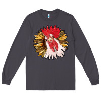 Smoke sunflower with rooster Long Sleeve Tee - RanaPortraitStore