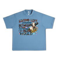 Pebble Blue living life somewhere between jesus take the wheel Urban Heavy Tee - Zillion Design Studio