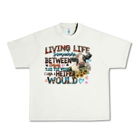 Pistachio living life somewhere between jesus take the wheel Urban Heavy Tee - Zillion Design Studio