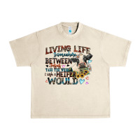 Sandshell living life somewhere between jesus take the wheel Urban Heavy Tee - Zillion Design Studio