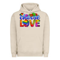 Pigment French Oak Pride LGBTQ+ Choose Love Urban Hoodie - BundleAndBundleShop