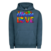 Pigment Midnight Navy Pride LGBTQ+ Choose Love Urban Hoodie - BundleAndBundleShop
