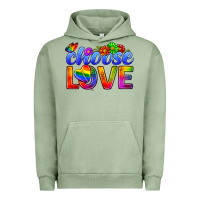 Pigment Oil Green Pride LGBTQ+ Choose Love Urban Hoodie - BundleAndBundleShop