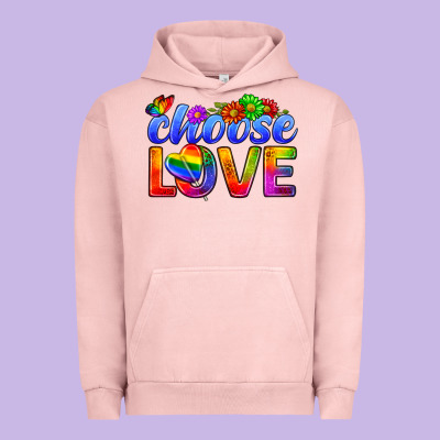 Pride Lgbtq+ Choose Love Urban Hoodie Designed By Bundleandbundleshop