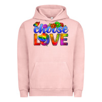 Pigment Salmon Pride LGBTQ+ Choose Love Urban Hoodie - BundleAndBundleShop