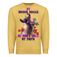 Antique Gold my broom broke Premium Sweatshirt - AdoDesignShop
