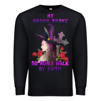 Black my broom broke Premium Sweatshirt - AdoDesignShop