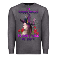Charcoal Heather my broom broke Premium Sweatshirt - AdoDesignShop