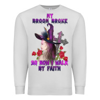 Dove Grey my broom broke Premium Sweatshirt - AdoDesignShop