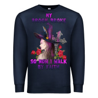 Navy my broom broke Premium Sweatshirt - AdoDesignShop