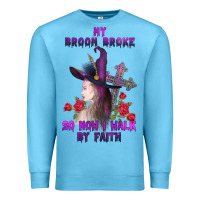 Ocean Blue my broom broke Premium Sweatshirt - AdoDesignShop