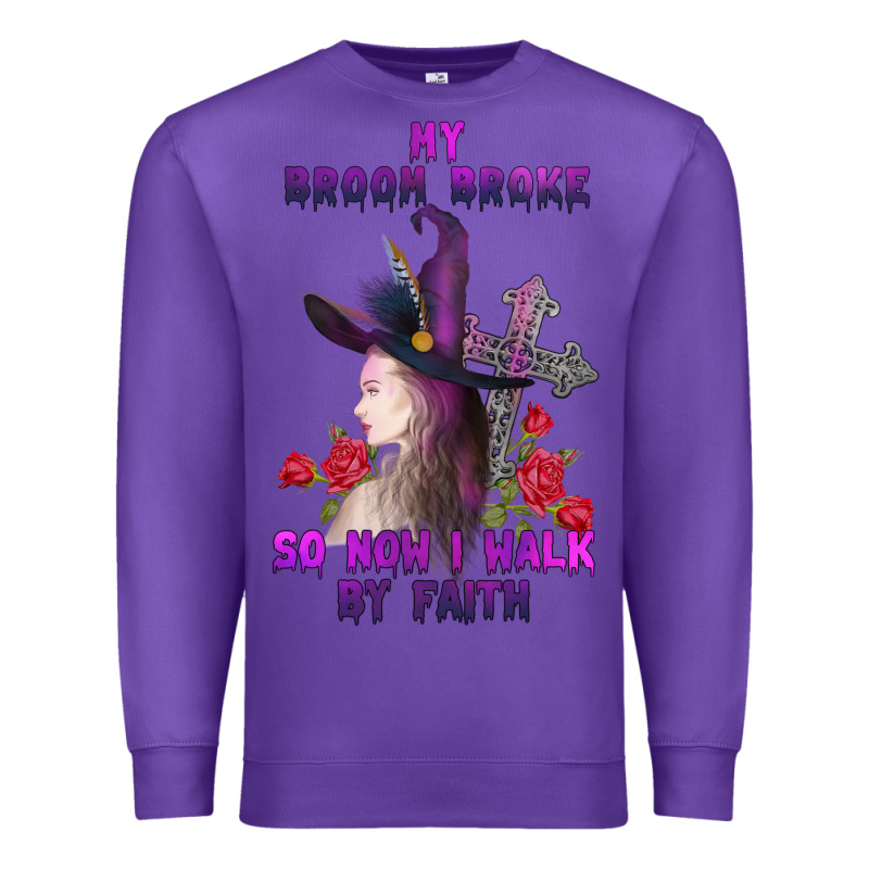 My Broom Broke Premium Sweatshirt by AdoDesignShop | Teevron