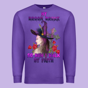 My Broom Broke Premium Sweatshirt Designed By Adodesignshop