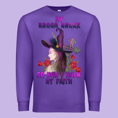My Broom Broke Premium Sweatshirt Designed By Adodesignshop