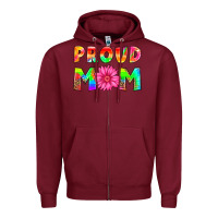 Burgundy proud mom Zipper Hoodie - HRA Design Shop