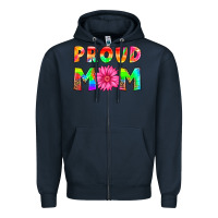 Navy proud mom Zipper Hoodie - HRA Design Shop