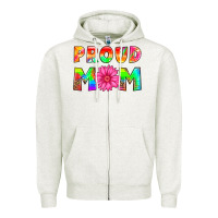 Oatmeal Heather proud mom Zipper Hoodie - HRA Design Shop