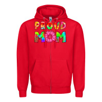 Red proud mom Zipper Hoodie - HRA Design Shop