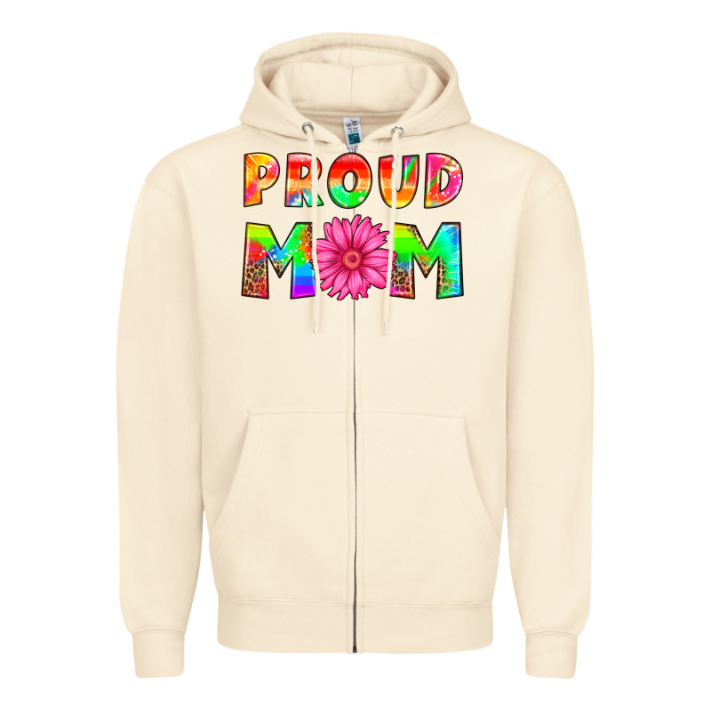 Proud Mom Zipper Hoodie by HRA Design Shop | Teevron