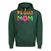 Sports Green proud mom Zipper Hoodie - HRA Design Shop