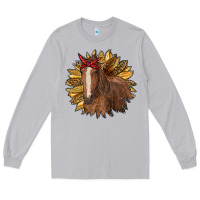 Moon Dust sunflower with horse Long Sleeve Tee - RanaPortraitStore