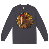 Smoke sunflower with horse Long Sleeve Tee - RanaPortraitStore
