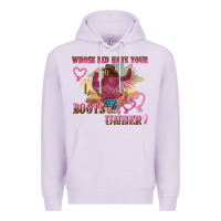 Lilac whose bed have youre boots been under Premium Hoodie - NancyCooperArtShop