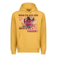 Mustard whose bed have youre boots been under Premium Hoodie - NancyCooperArtShop