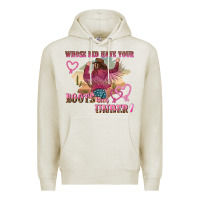 Oatmeal Heather whose bed have youre boots been under Premium Hoodie - NancyCooperArtShop