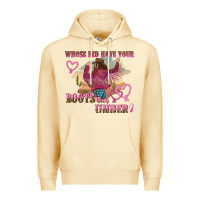 Pina Colada whose bed have youre boots been under Premium Hoodie - NancyCooperArtShop