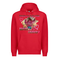 Red whose bed have youre boots been under Premium Hoodie - NancyCooperArtShop