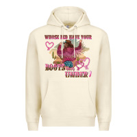 Sandshell whose bed have youre boots been under Premium Hoodie - NancyCooperArtShop