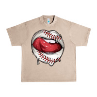 French Oak sports lips baseball Urban Heavy Tee - texasbilliewilder