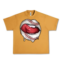 Peanut Butter sports lips baseball Urban Heavy Tee - texasbilliewilder