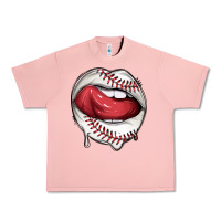Salmon sports lips baseball Urban Heavy Tee - texasbilliewilder