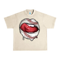 Sandshell sports lips baseball Urban Heavy Tee - texasbilliewilder