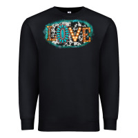 Black love western Premium Sweatshirt - AdoDesignShop
