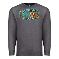 Charcoal Heather love western Premium Sweatshirt - AdoDesignShop