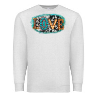 Oatmeal Heather love western Premium Sweatshirt - AdoDesignShop