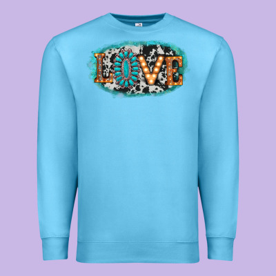Love Western Premium Sweatshirt Designed By Adodesignshop